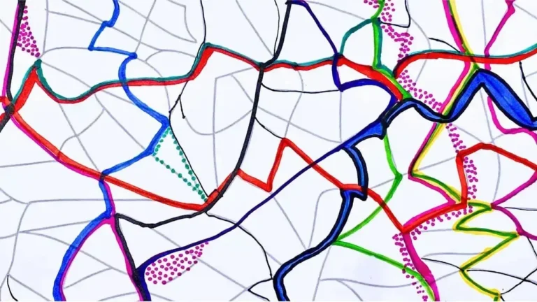 Neurographic art lines drawing is used to reduce memtal clutter