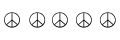 a row of peace signs because practicing neurographic art brings me peace